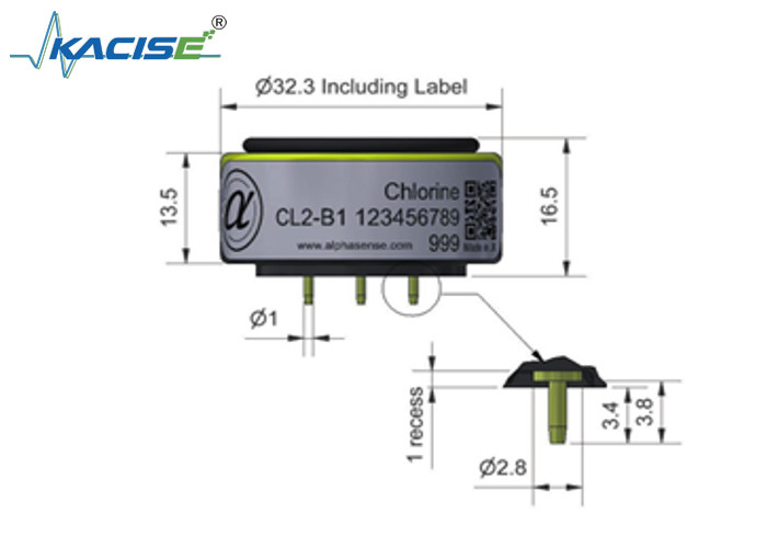 20 Rango de resolución 0.02 CL2-B1/CL2-B1 Sensor de cloro para una detección precisa