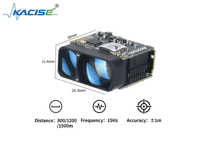 Módulo de alcance láser DTOF de larga distancia de automatización industrial LSDM con rango de 1500 m, salida UART y diseño compacto de 26 × 24,6 × 11,4 mm