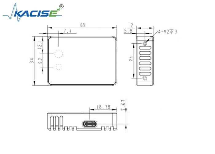 Instalación educativa KL3A-05U Lidar 3D de estado sólido con láser de CLASE 1 y protocolo USB 2.0 para una transferencia de datos segura y eficiente