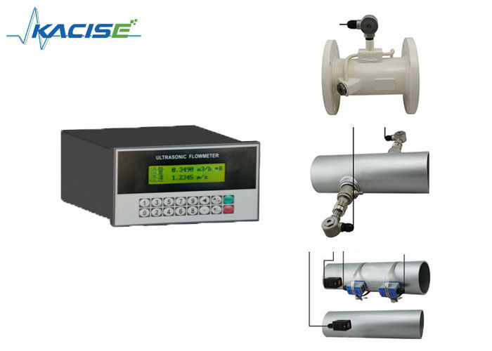 Medidor de flujo ultrasónico montado en panel con doble fuente de alimentación RS485 Comunicación y diámetro de tubo de 15 ~ 6000mm