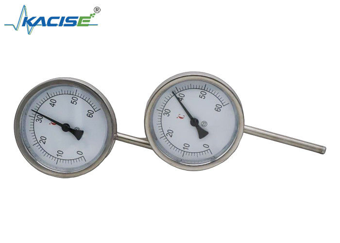 Termómetro bimetal de acero inoxidable 304/316 con longitud de tallo personalizable y certificación EN 13190 o ASME B40.3