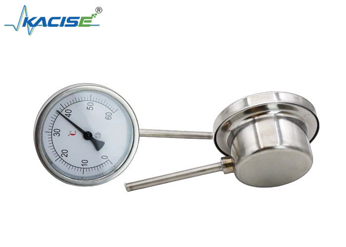 WSS-411W Termómetro Bimetálico Industrial con acero inoxidable 304/316, longitud del tallo personalizable y sin necesidad de suministro de energía