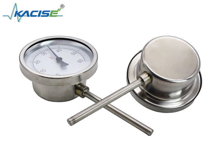 WSS-411W Termómetro Bimetálico Industrial con acero inoxidable 304/316, longitud del tallo personalizable y sin necesidad de suministro de energía
