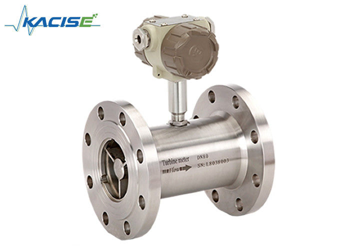 Medidor de flujo de turbina de acero inoxidable de estructura compacta con una precisión del 0,5% para gasolina y alcohol
