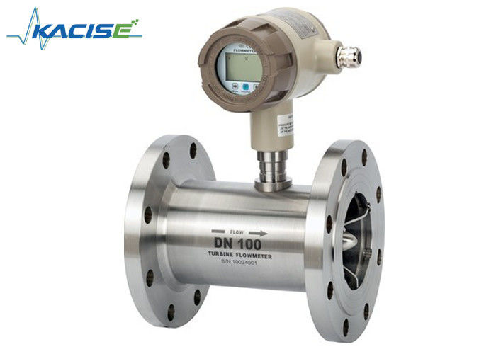Medidor de flujo de turbina de acero inoxidable de estructura compacta con una precisión del 0,5% para gasolina y alcohol