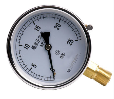 Medidor de presión de las bolas de acero inoxidable con protección IP65 y elemento de detección de bolas para la medición de micro y presión negativa