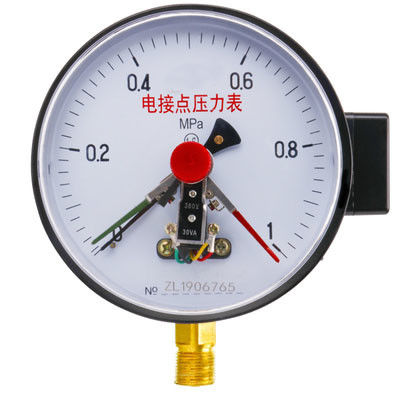 Manómetro de contacto eléctrico a prueba de golpes de acero inoxidable KMC-YXC150 con diámetro de esfera de 145 mm y rango de medición de 0-60 MPa
