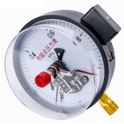 Manómetro de contacto eléctrico a prueba de golpes de acero inoxidable KMC-YXC150 con diámetro de esfera de 145 mm y rango de medición de 0-60 MPa