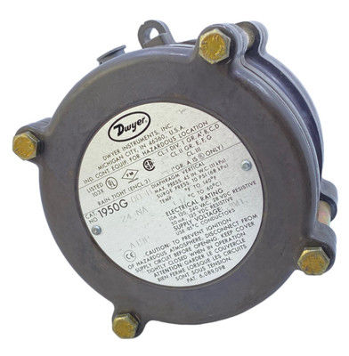 Interruptor de presión diferencial a prueba de explosión de Dwyer (modelos 1950G-0-B-120-NA y 1950G-00-B-240)