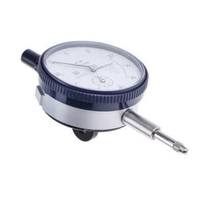 Comparador Mitutoyo con rango de 10 mm y graduación de 0,01 mm para medición dimensional de precisión y resistencia ambiental