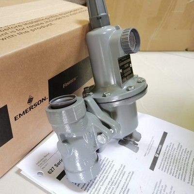 Regulador de reducción de presión de gas de la serie 627 con rango de presión de salida de 5 a 500 psig válvula de alivio interna y diseño resistente a las manipulaciones