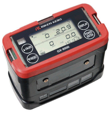 Detector multigas Riken Keiki GX-8000 con pantalla LCD digital de conductividad térmica y construcción impermeable