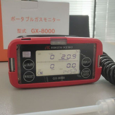 Detector multigas Riken Keiki GX-8000 con pantalla LCD digital de conductividad térmica y construcción impermeable