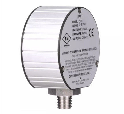 Nivel de la carcasa del medidor de presión digital de la serie Dwyer DPG diseñado para cumplir con NEMA 4/4X IP66 límite de presión 2x rango de presión