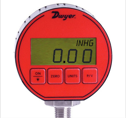 Nivel de la carcasa del medidor de presión digital de la serie Dwyer DPG diseñado para cumplir con NEMA 4/4X IP66 límite de presión 2x rango de presión