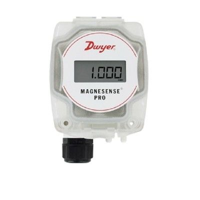 Transmisor de presión diferencial Dwyer MSX-W20-PA Magnesense con detección de presión bidireccional, extracción de raíz cuadrada y salida de corriente de 4-20 mA