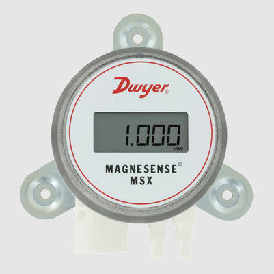 Transmisor de presión diferencial Dwyer MSX-W20-PA Magnesense con detección de presión bidireccional, extracción de raíz cuadrada y salida de corriente de 4-20 mA