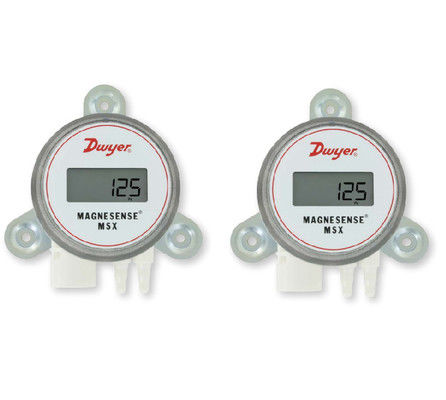 Transmisor de presión diferencial Dwyer MSX-W20-PA Magnesense con detección de presión bidireccional, extracción de raíz cuadrada y salida de corriente de 4-20 mA