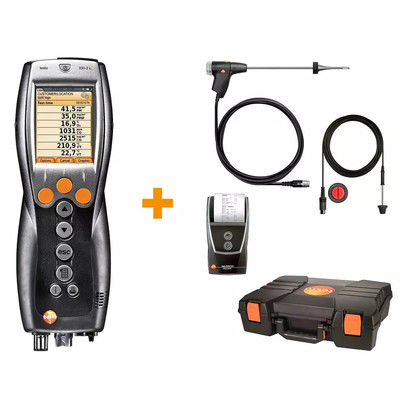 Kit de análisis de gases de combustión Testo 330-2 LL Pro Display gráfico a color y función de visualización de 600 G