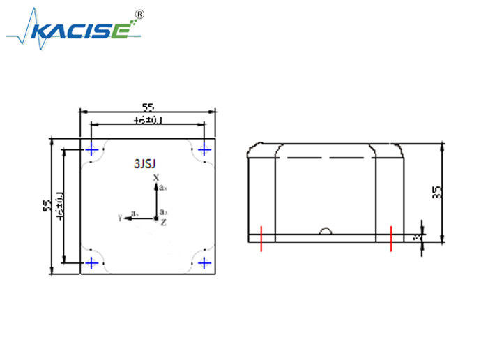 Sensor de aceleración triaxial con rango de ±10 g RS422 de salida y amplio rango de temperatura para aplicaciones automotrices
