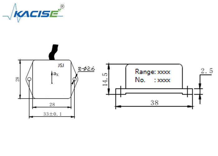Sensor de acelerómetro uniaxial con salida de 0,5 a 4,5 V ± 1 g de rango y amplio rango de medición