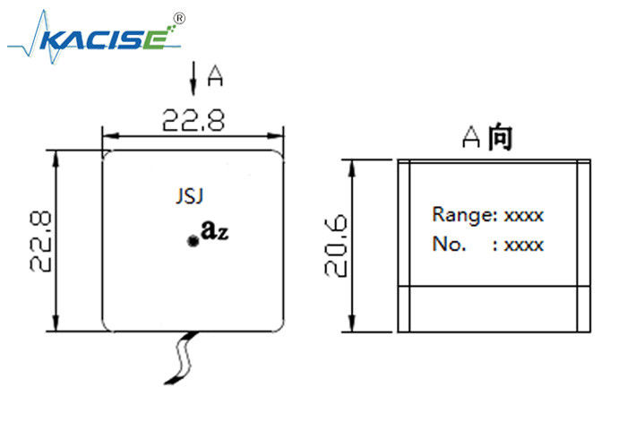 Sensor de acelerómetro lineal de succión magnética con módulo uniaxial y rango de vibración de ±10 g