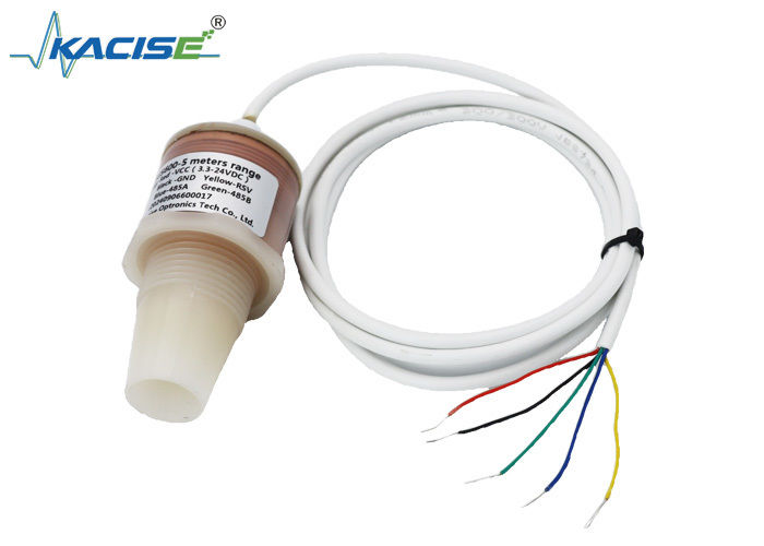 Medidor de nivel de agua ultrasónico inteligente PVDF 5m 5V RS485 Sensor de nivel de líquido de salida KUS600