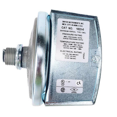 Interruptor de presión diferencial baja Dwyer 1823-10 con diseño compacto, alta repetibilidad y fácil ajuste