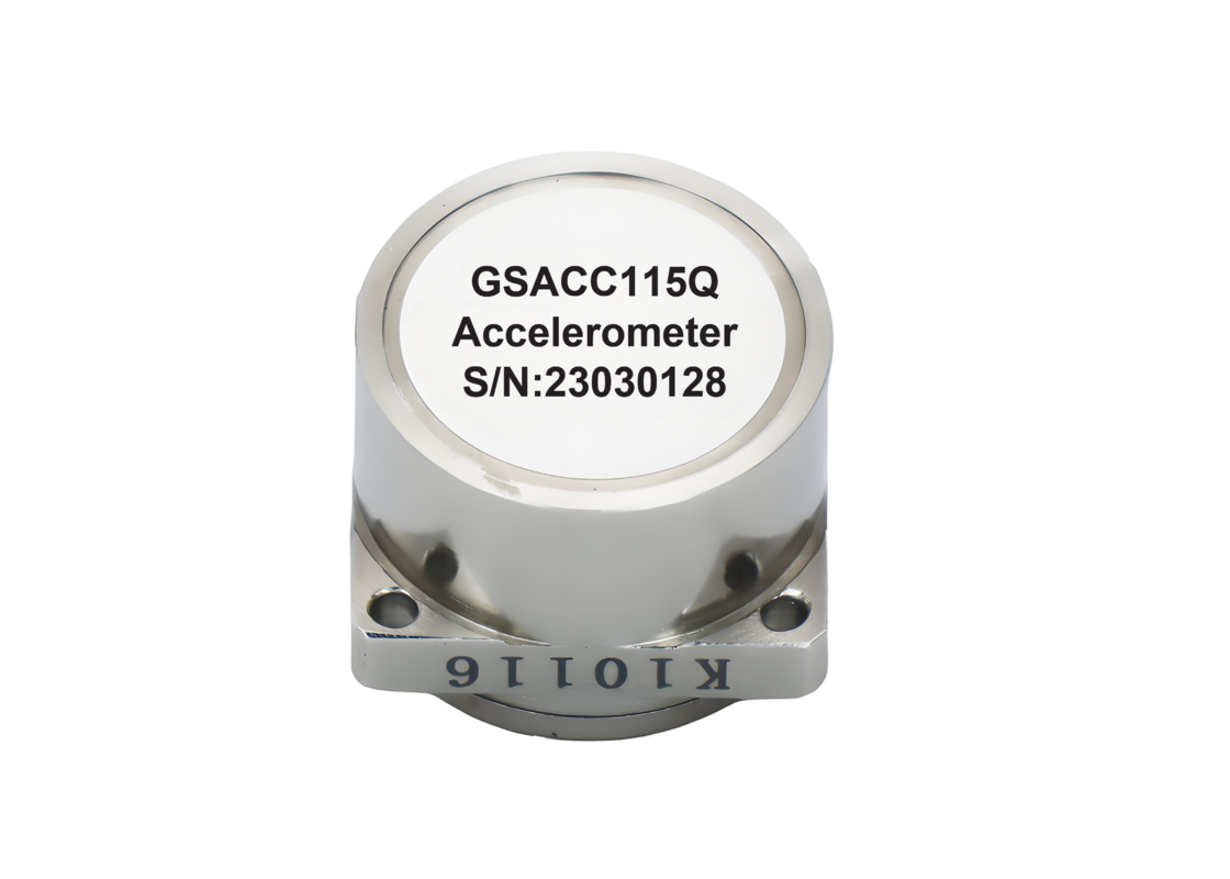 Sensor acelerómetro flexible de cuarzo GSACC115Q con rango de ±30g, factor de escala de 1.0～1.6mA/g y estabilidad de polarización ≤50ug