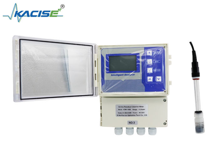 KSM-150B Medidor de cloro residual montado en la pared con sensor sin membrana y salida de 4-20mA