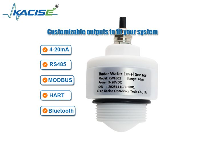KWL801 Sensor de nivel de agua de radar sin contacto con rango de frecuencia de 76 GHz a 81 GHz 65m Rango de medición y precisión de ±1 mm