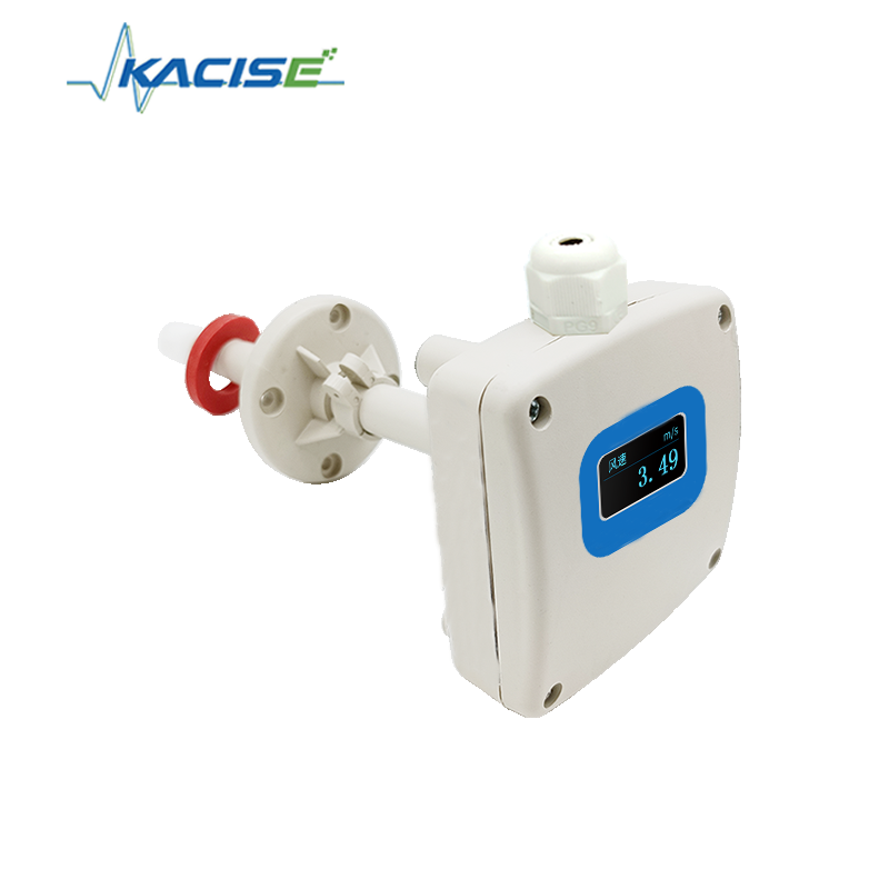 Sensor de velocidad del viento de conducto resistente a la corrosión y a altas temperaturas KQS-PWS con velocidad de viento inicial baja ≤ 0,1 m/s