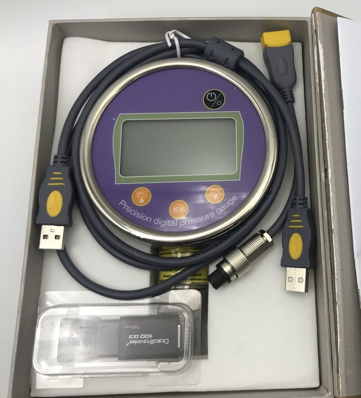 Medidor de presión digital de alta precisión de acero inoxidable con botón táctil y registrador de datos GXPS201C