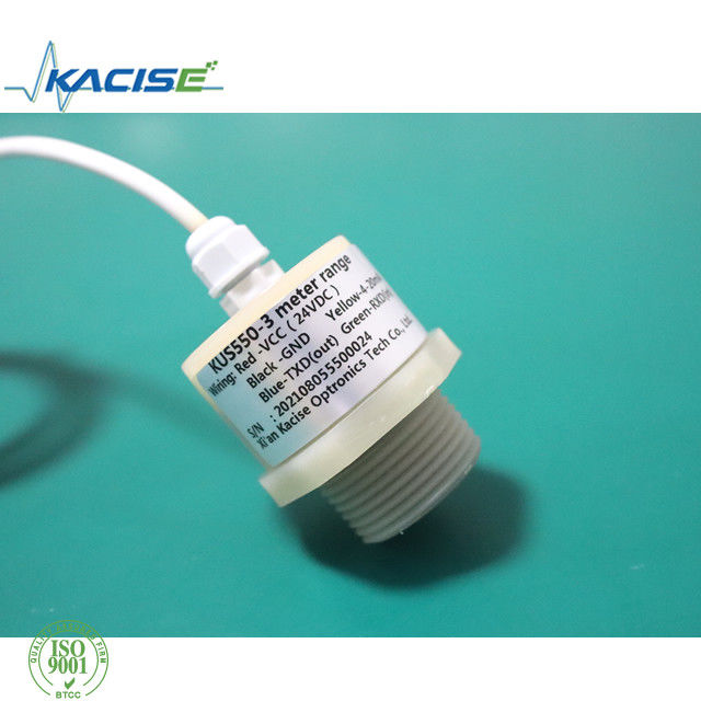 RS485 Salida IP68 resistente al agua y la corrosión PTFE Sensor de nivel ultrasónico KUS550
